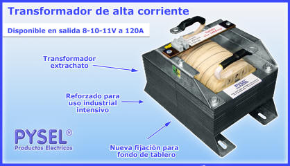 transformadores alta corriente baja tension de 8 a 11v 120amp para cuchillas de corte  industria de polietileno corte de bolsas y envases