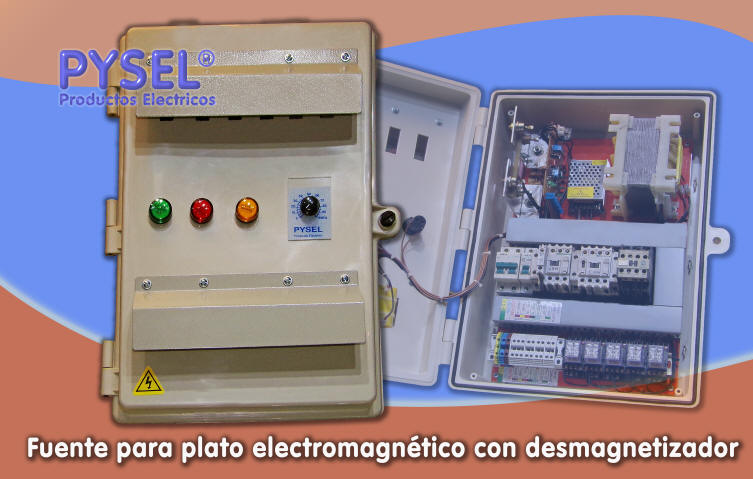 alimentadores de platos electromagneticos de 110vcc con desmagnetizadores plato electromagnetico de 90vcc rectificador y fuente desmagnetizadora desmagnetizador por etapas