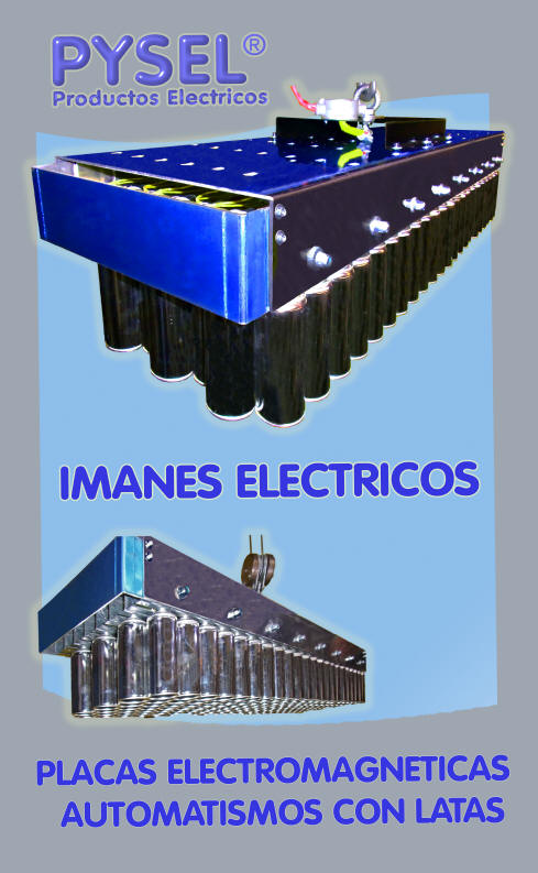 electroimanes placas electroimanadas latas tubos automatismos para traslados y cargas de palets imanes electricosa de uso industrial