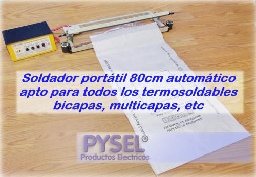 sellador soldador portatil automatizado apto para polietileno, polipropileno, bicapa tricapa, multicapa, papel y aluminio plastificado